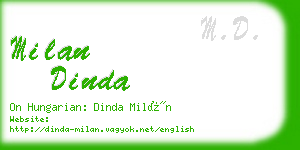 milan dinda business card